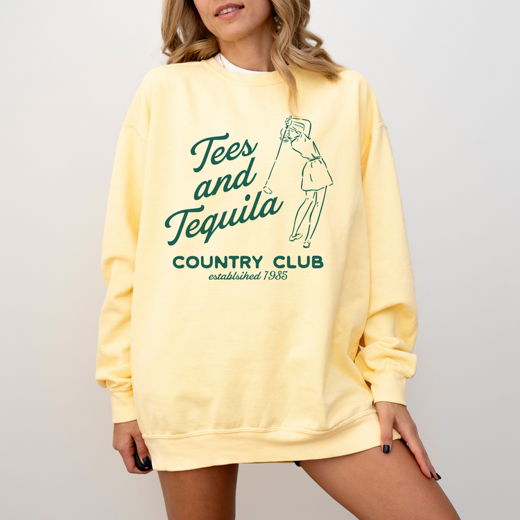 Tees & Tequila Lightweight Cotton Crewneck Sweatshirt