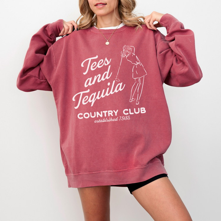 Tees & Tequila Lightweight Cotton Crewneck Sweatshirt