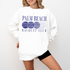 Palm Beach Racquet Club Comfort Colors Crewneck Sweatshirt with vintage retro grunge design, soft garment-dyed cotton for a relaxed fit.