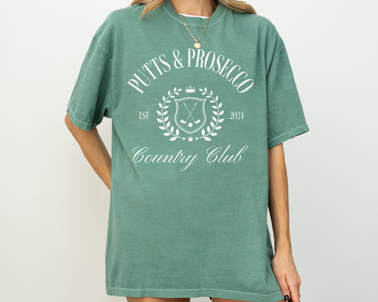 Putts & Prosecco Country Club Short Sleeve T-Shirt